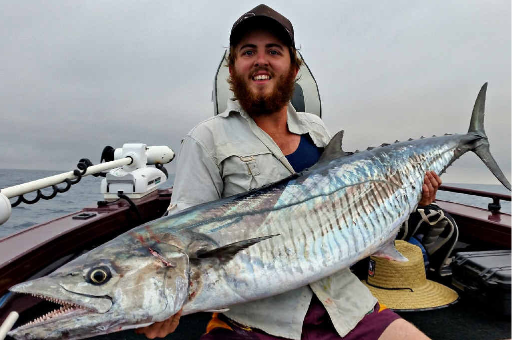 BIG ONE: Lochlan Philips nabbed this spaniard while out with Johnny Mitchell. BIG ONE: Lochlan Philips nabbed this spaniard while out with Johnny Mitchell.